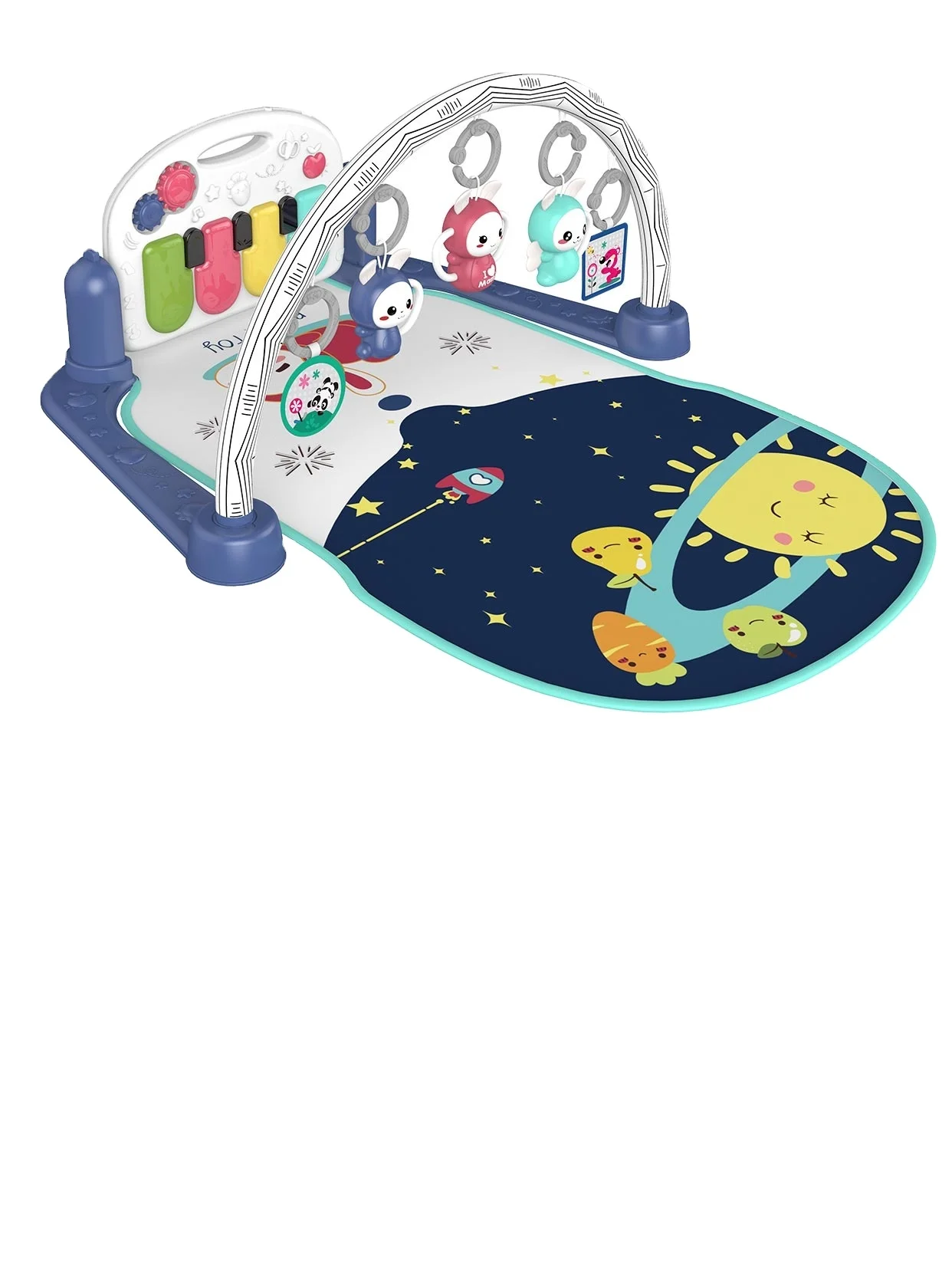 Fuying Wholesale educational soft gym carpet musical playmat activity baby piano mat