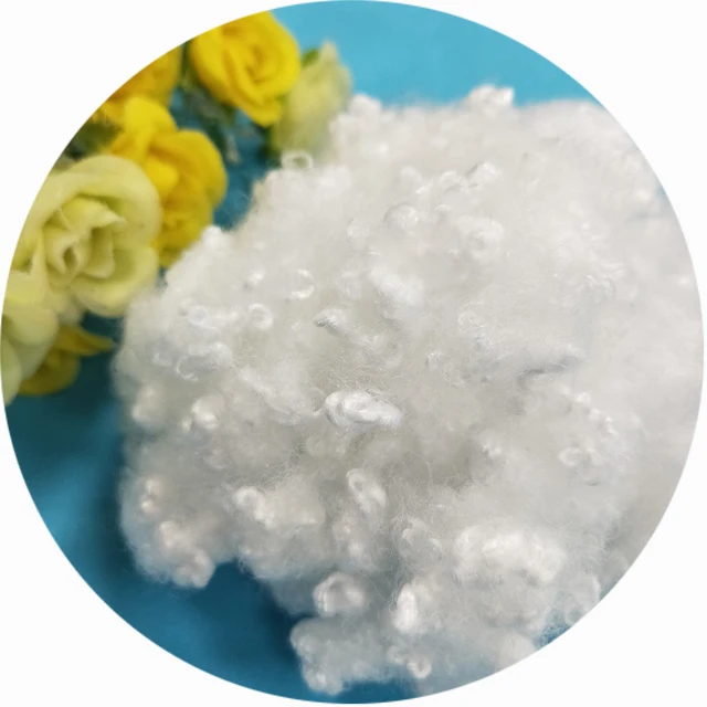 polyester fiber recycle hollow silicone 6dx64mm for wadding/ padding