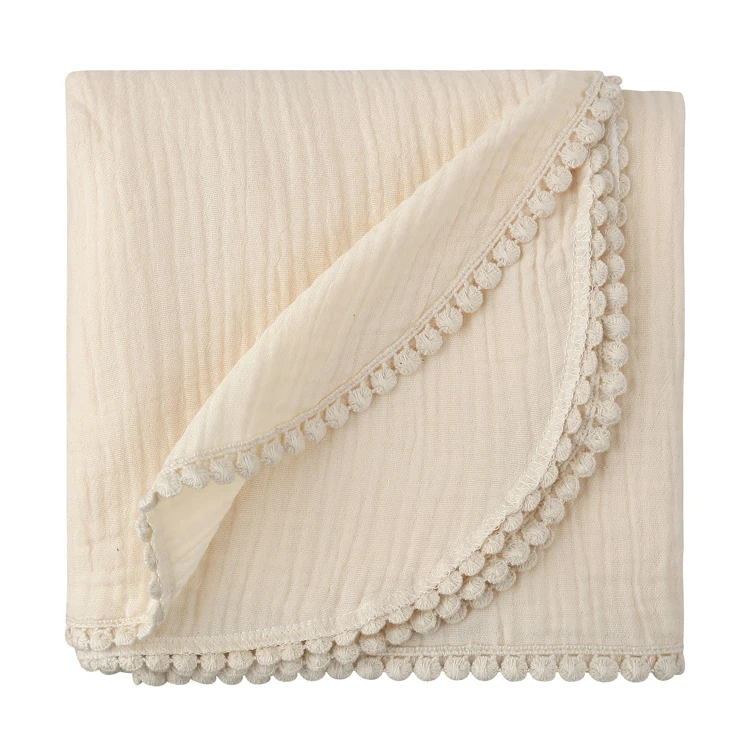 Hot Sell Baby Muslin Cotton Bath Towel Shower Absorbent Toddler Fabric Infant Beach for Boys Girls Newborn Heart Baby Glass 300g