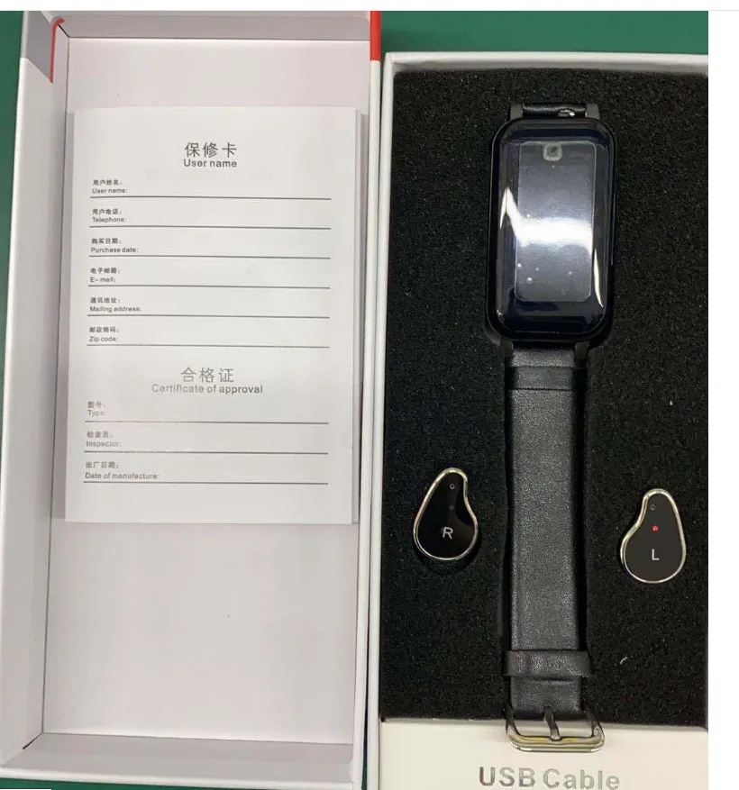 New 2 in 1 headset smart bracelet handsfree smart watch fitness headset earphone smartwatchs headphones