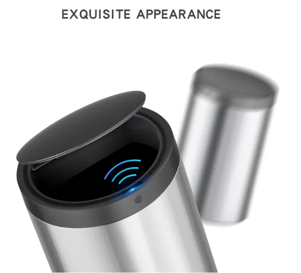 30L Large Smart Trash Can, Touchless Vibration Induction With Lid, Automatic Sensor Waste Bin Smart Home Products