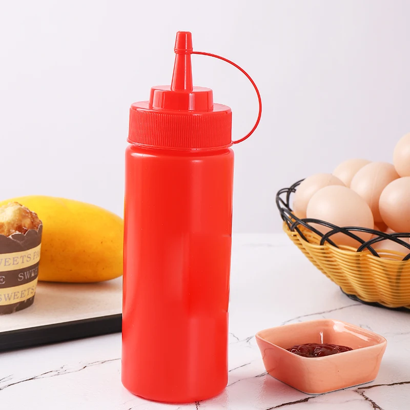 Cooking Accessories Custom Colors 16 Oz Squeeze Soil Tomato Bbq Chili Hot Sauce Plastic Squeeze Bottle for kitchen
