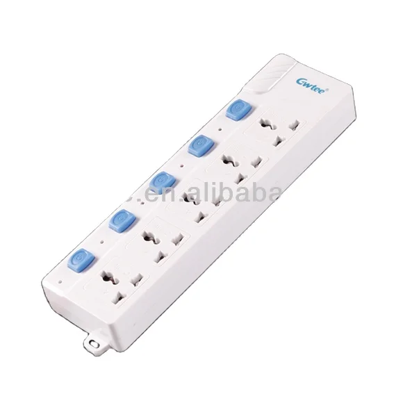 0.75mm2 заземления шнур 5 фазы вилки и розетки GT-6137 с защитой от перегрузки