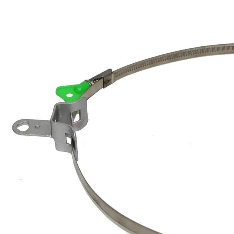 NF-1652A-2O Telecom Tower Pole Width 12mm Diameter Range 100-200mm Lightning Protection Hoop Fastener For Flat And Round Cable