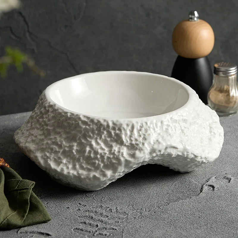 Hot Sale Custom Unique Dinner Plates Tableware Porcelana For Upscale restaurants Cheap Bulk porcelain White Oval Ceramic Plates