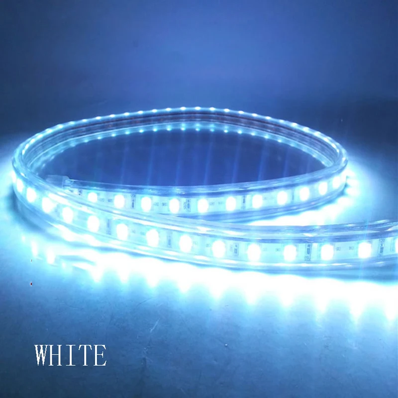  Умные световые полосы 220 в 100 м декоративная светодиодная SMD 5050 RGB синяя желтая гибкая Водонепроницаемая лента