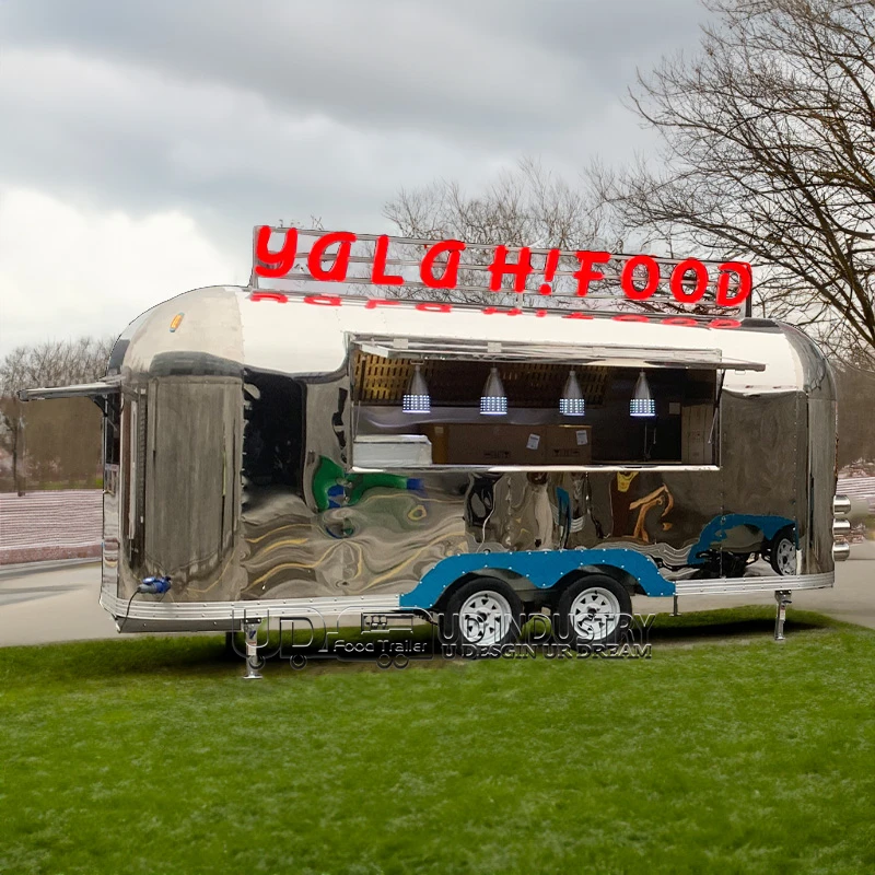 In Stock Fully Equipped Enclosed Coffee Truck Pizza Mobile Bar Airstream Food Trailer For Sale