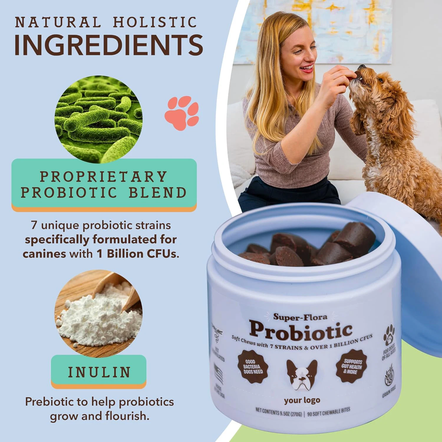 Top Sale Healthcare Pet probiotics help with diarrhea constipation digestive problems gut health dog pet supplement
