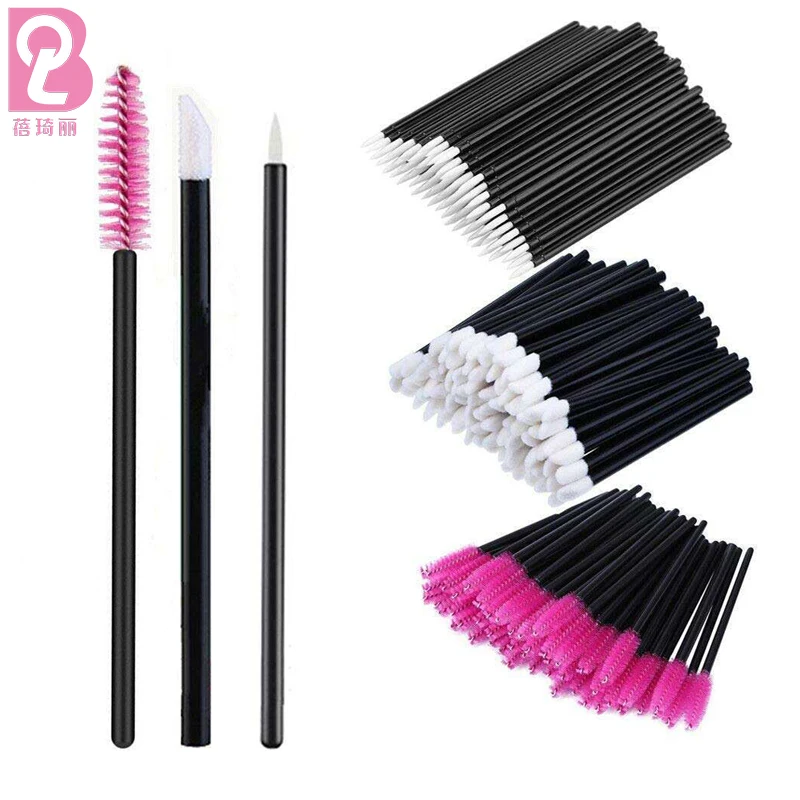 Beiqili 50PCS Disposable Eyelash Brush Spoolies Mascara Wands for Eye Lash Brush Eyebrow Cepillos Para Pestaas De Maquillaje