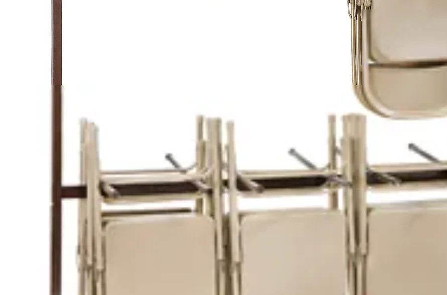 Folding Chair Rack Folding Chair Cart Folding Chair Storage Rack Trolley to Store 84PCS