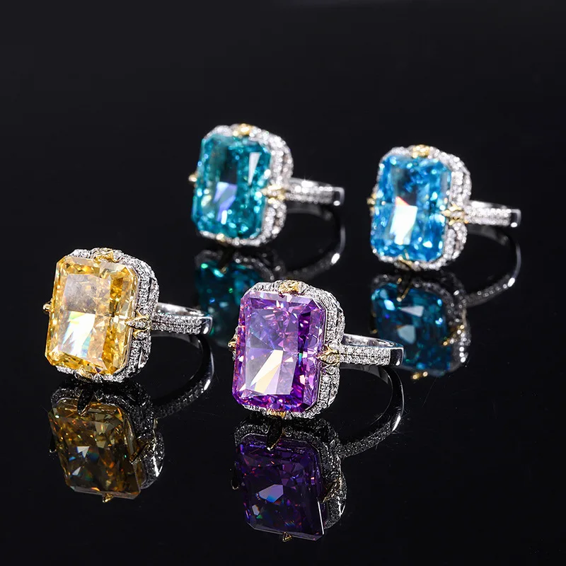 Adodo jewelry factory 5A 8A CZ zirconia Gemstone Jewelry 925 Sterling Silver Rhodium Plated Eternity Band Blossom Women Rings