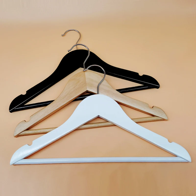 Wholesale Cheap Non Slip children kids  white wooden baby hangers for Cloth