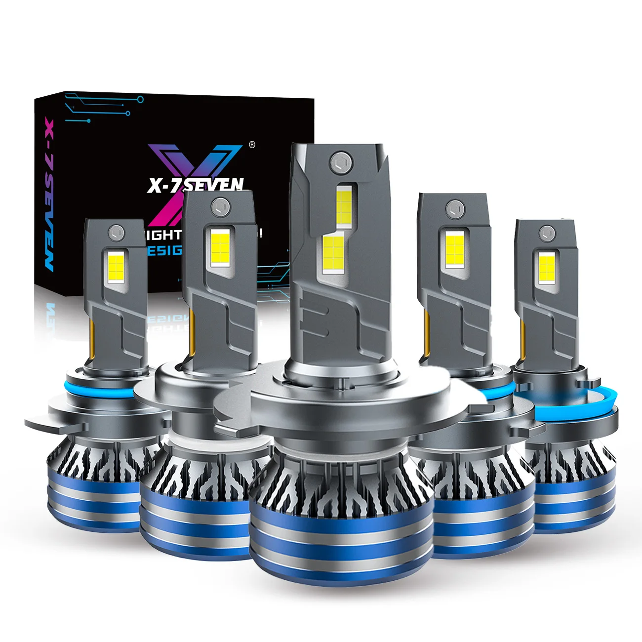 X-7SEVEN Мощный мини-размер XYUN серии 150 Вт 28000 люмен Plug & Play CANBUS высокоэффективный декодирование Автомобильных Фар H4 H7