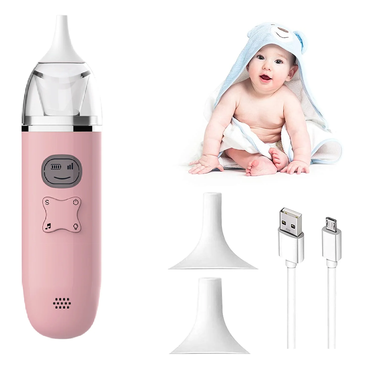 Pakiss Electric Baby Nasal Aspirator 2022 new 55kpa Nasal Aspirator suction Baby nose sucker nasal aspirator electric