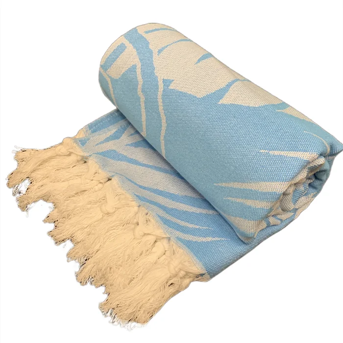 Sunbed cover fitted beach towel 100%cotton custom embroidery logo fouta beach towels turkish sand free beach towel