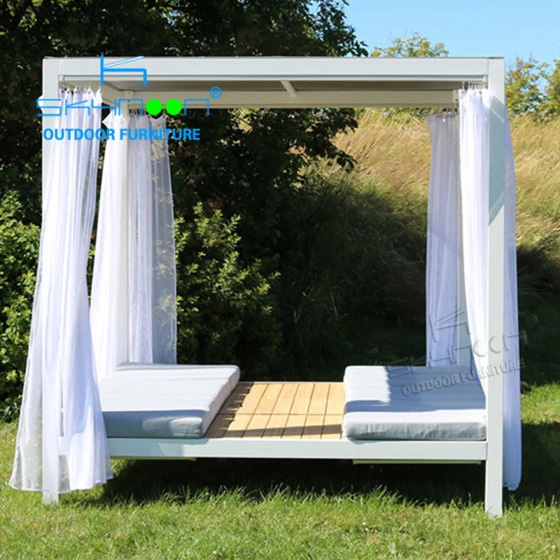 Hot Sale Outdoor Daybed Custom Classic Outdoor Beds China Factory Sale Sunbed All-Weather Beach Cabana(63015T)