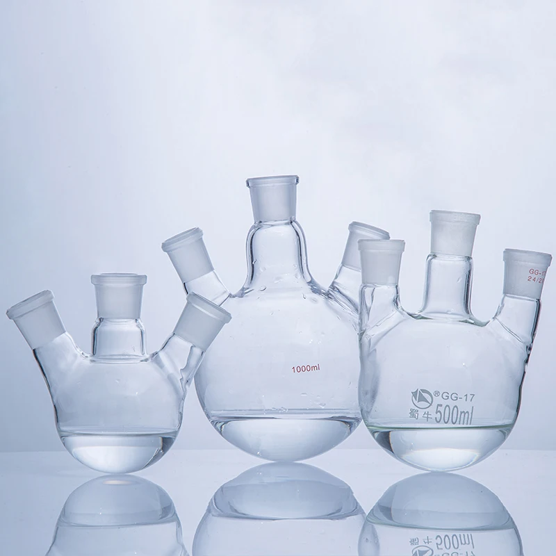 25 50 100 150 250 500 1000 2000 3000 5000 10000 20000 30000 50000ml three ports Short Path Distillation Glass Round Bottom Flask