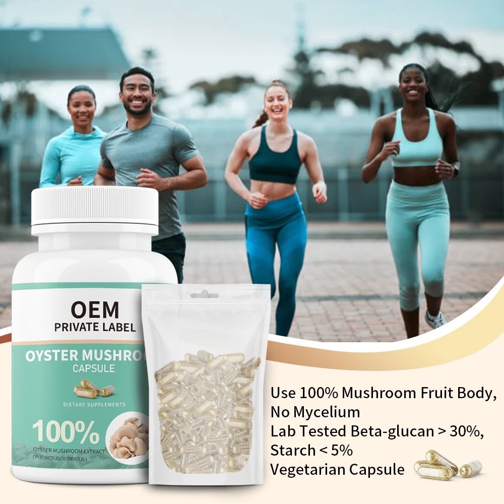 OEM Private Label Supports Energy Supplement -  Herbal Mushroom Capsules with Oyster Extract