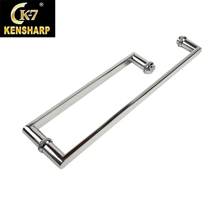 Kensharp Square Cabine Sliding Shower Handles Stainless Steel 304 Chrome Glass Door Handle