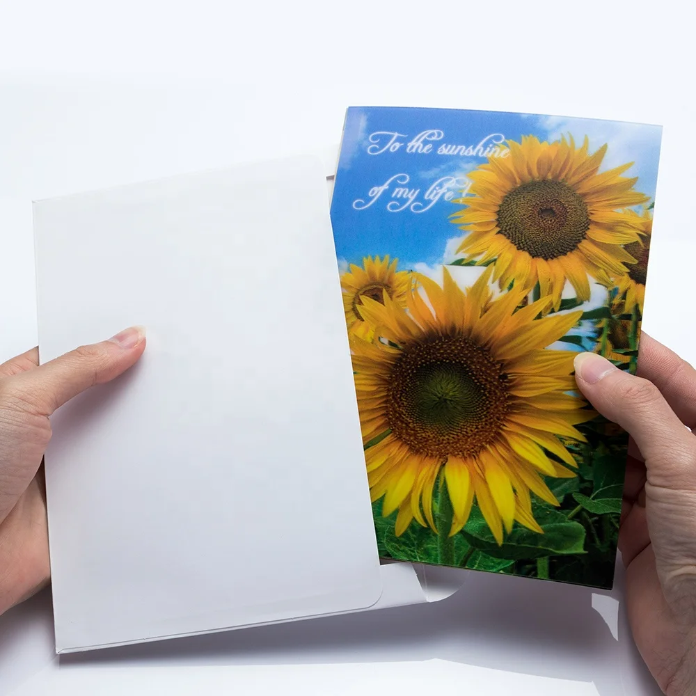 Customize foldable 3d lenticular greeting card  for promotion gift