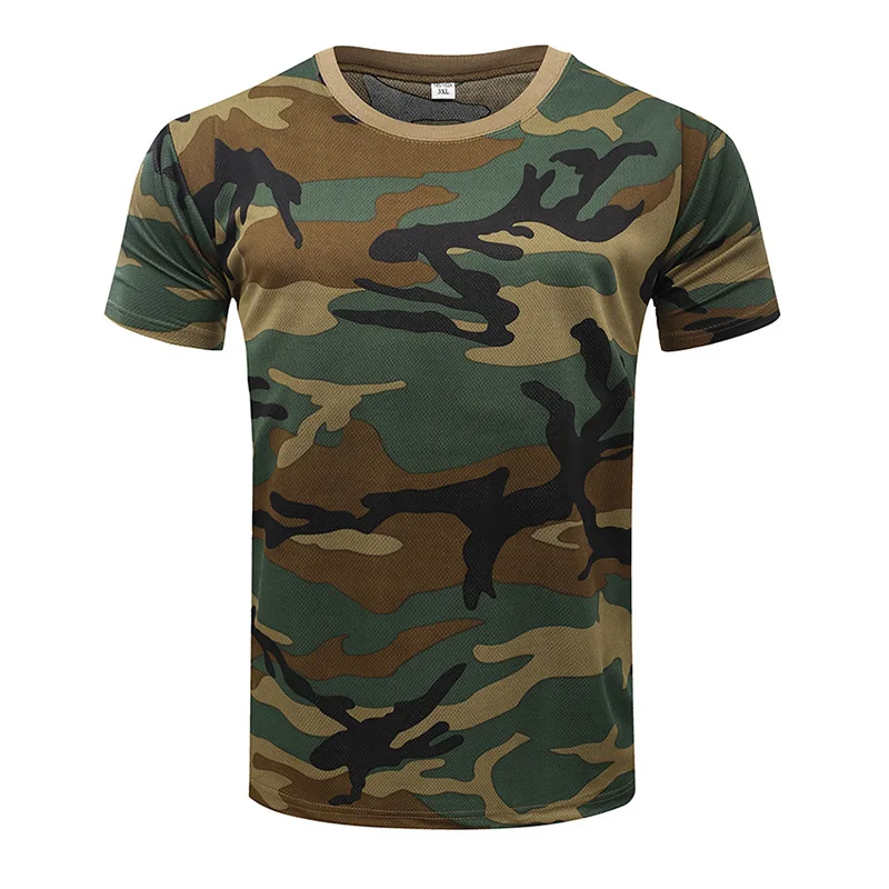 Wholesale Summer Quick Drying Exercise Tactical T Shirt Combat Training Uniform Camouflage Training Clothing