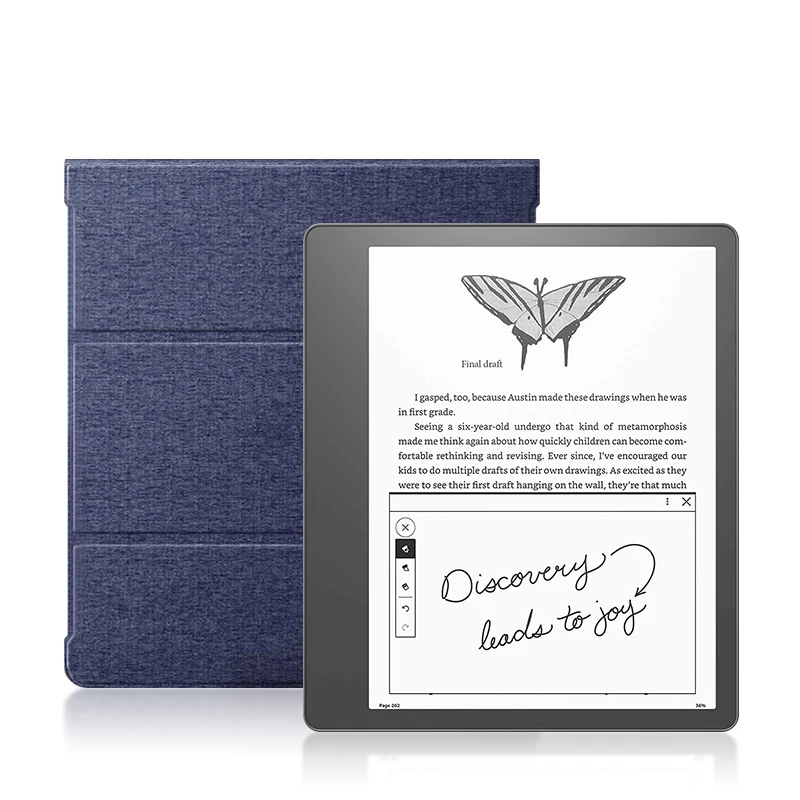 AJIUYU Case For Amazon Kindle Scribe 10.2 Inch Case with Pencil Holder Shockproof TPU Silicone Ebook Stand Cover Shell