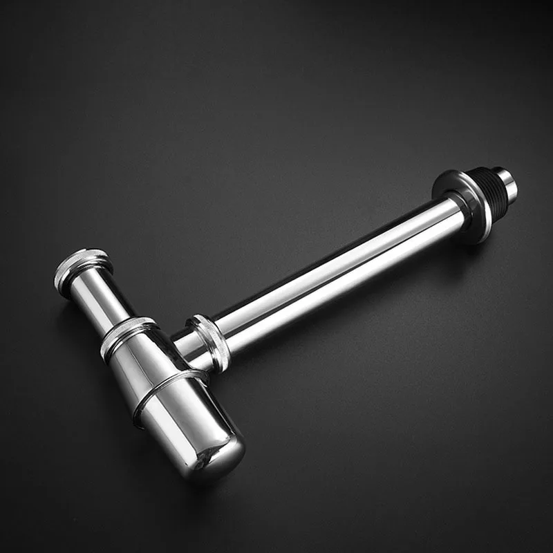 Bathroom Sink Siphon Bottle Trap Chrome P-Trap For Bathroom Vanity Basin