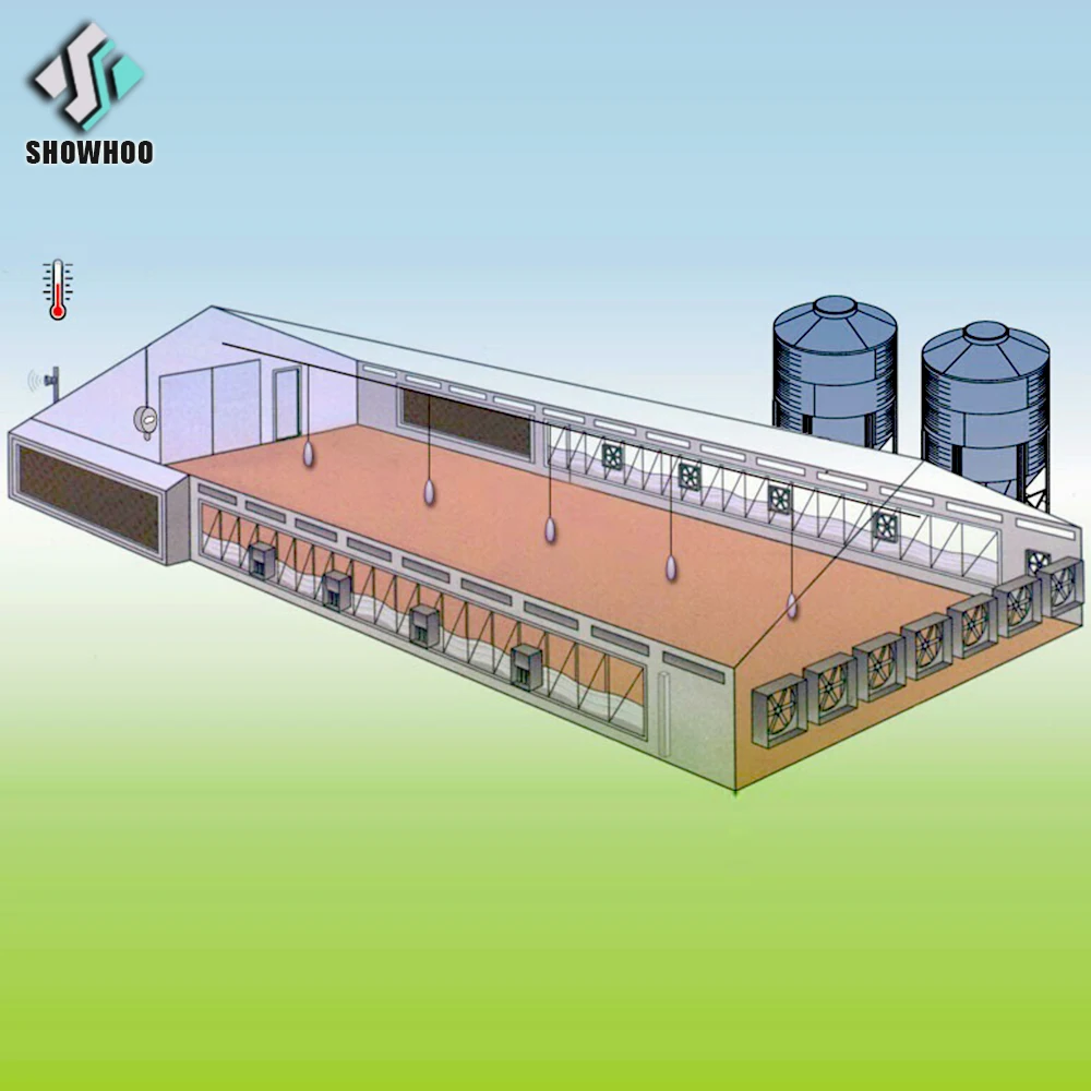 Frame Light Steel New Design Cheap Modern Chicken Poultry Farm Chicken House Certificate Steel Mesh or Sandwich Panel 5 Years