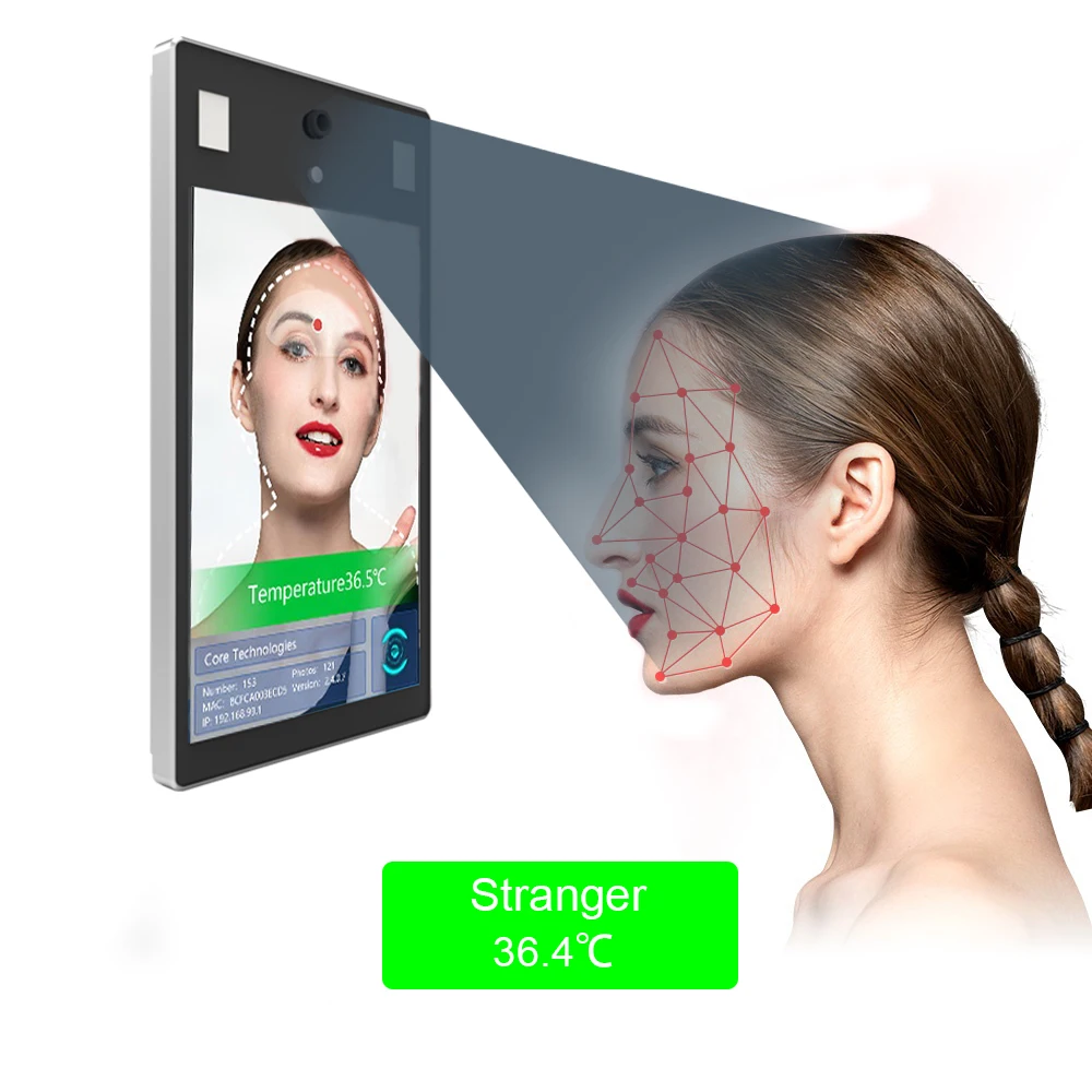 Оптовая продажа по 8 дюймов ЖК-панель ворота безопасности камера sdk для распознавания лиц и проверка температуры датчик
