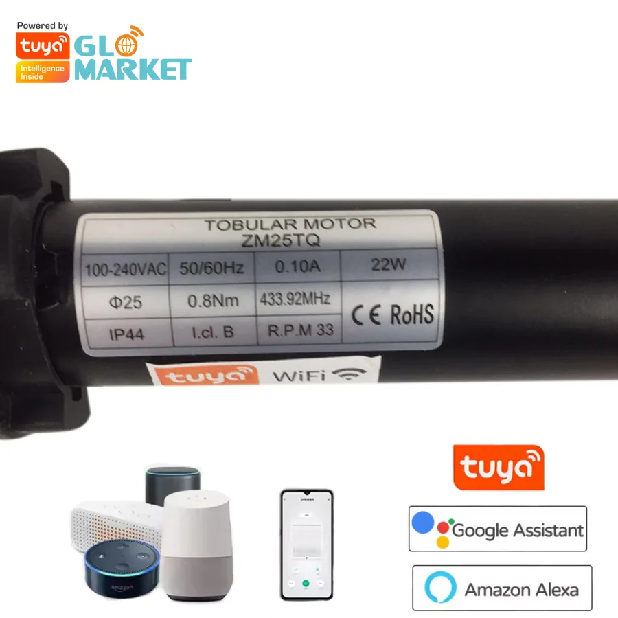 Умная штора Glomarket с Wi-Fi/Zigbee трубчатый мотор для роликовых жалюзи или деревянных проекционный экран римские шторы