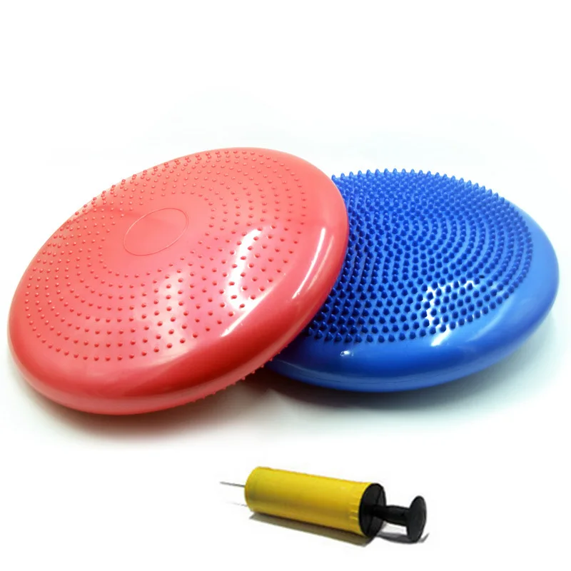 Free Pump Exercise Fitness Core Balance Disc PVC Inflated Air Stability Wobble Cushion