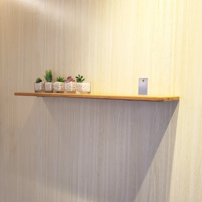 Modern Decorative Bamboo Hanging Floating Commodity Wall Storage Shelves Unit Home Decor for Living Room Kitchen Bathroom