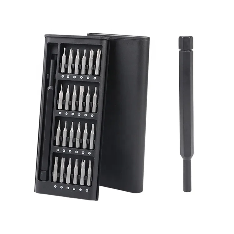 25 IN 1 Plastic Case-Clip type Plastic Handle Black kit Electric for mobile phone Magnetic bits Precision screwdriver set