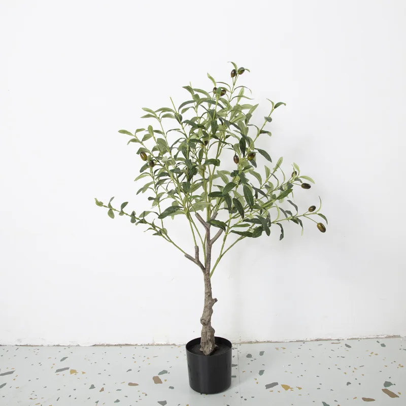 Artificial plant tree landscape decoration artificial olive tree Simulation Olive Tree Nordic Home Living Room fiberglass trunk