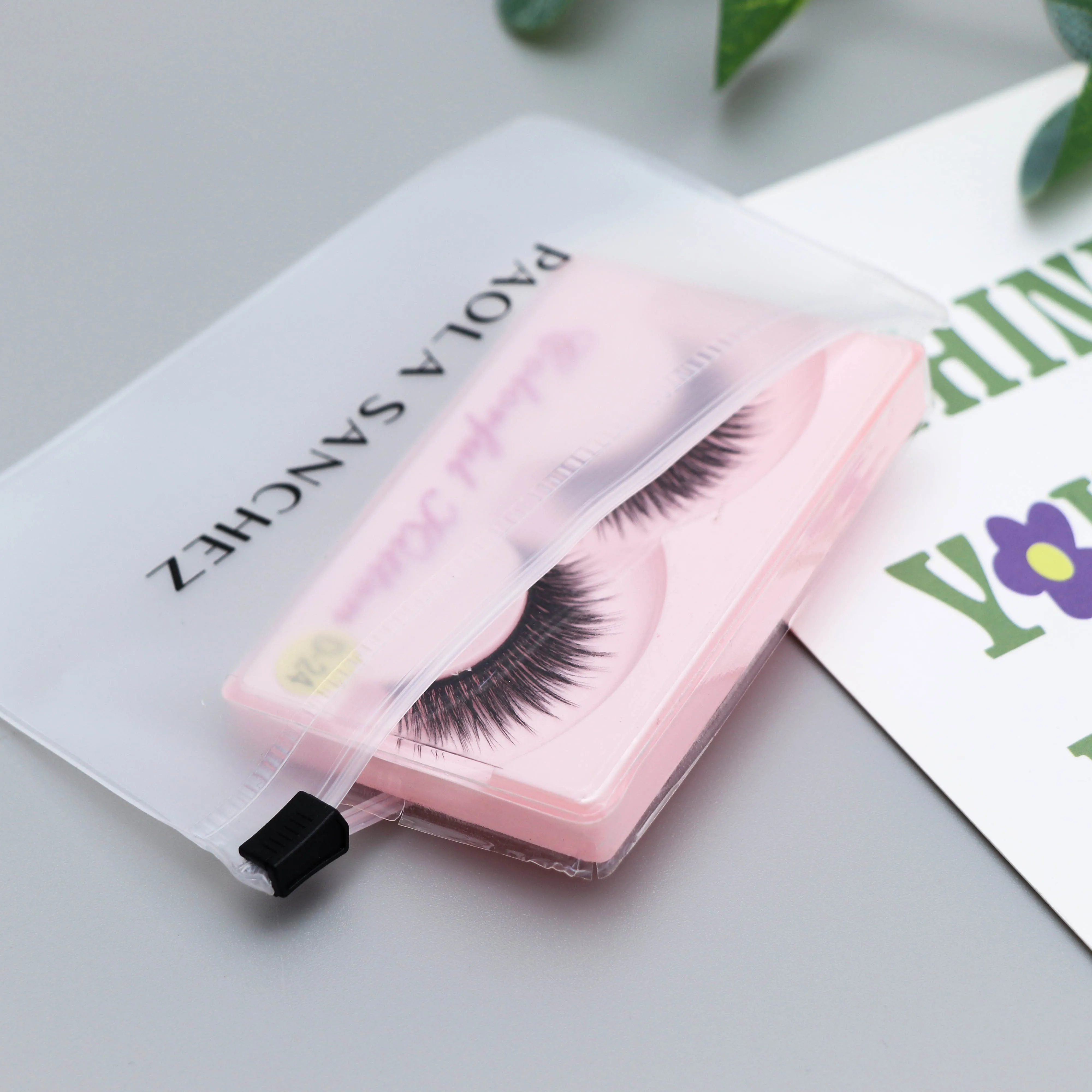 Custom black Logo Frosted Zipper bag Waterproof Clear Luxury Gift Bikini Reusable PVC Zip Lock Bag For Jewelry