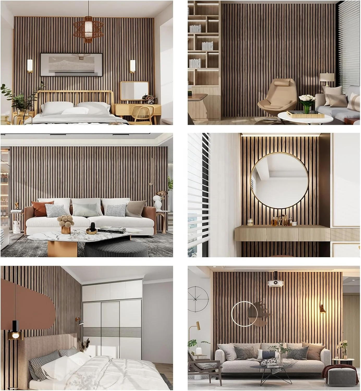 Popular 3D Wood Wall Acoustic Panel Natural Walnut Wood Veneer Sound Absorbing Acoustic Slat Wall Panel for Home, Office, Studio