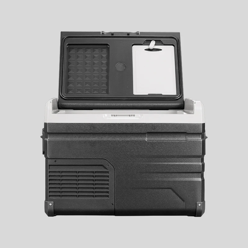 TS50 Portable Car Fridge With DC 12v/24v  LED display touch control panel solar car fridge freezer for car home truck cooler box