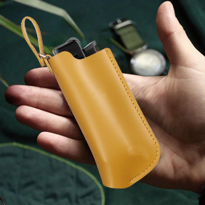 Outdoor Pu Leather Camping Flame Lighter Holder Case Portable Light Holster Light Cover Sleeve for picnic