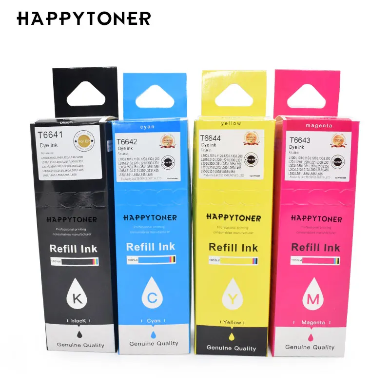 Совместимый чернильный картридж HAPPYTONER T6641/T6642/T6643/T6644 для Epson Ink Printer L801/L800/L810 /L1800