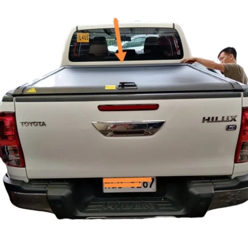 truck bed pickup roller shutter lid electric retractable tonneau cover for hilux rocco revo vigo gun125 hiace conquest