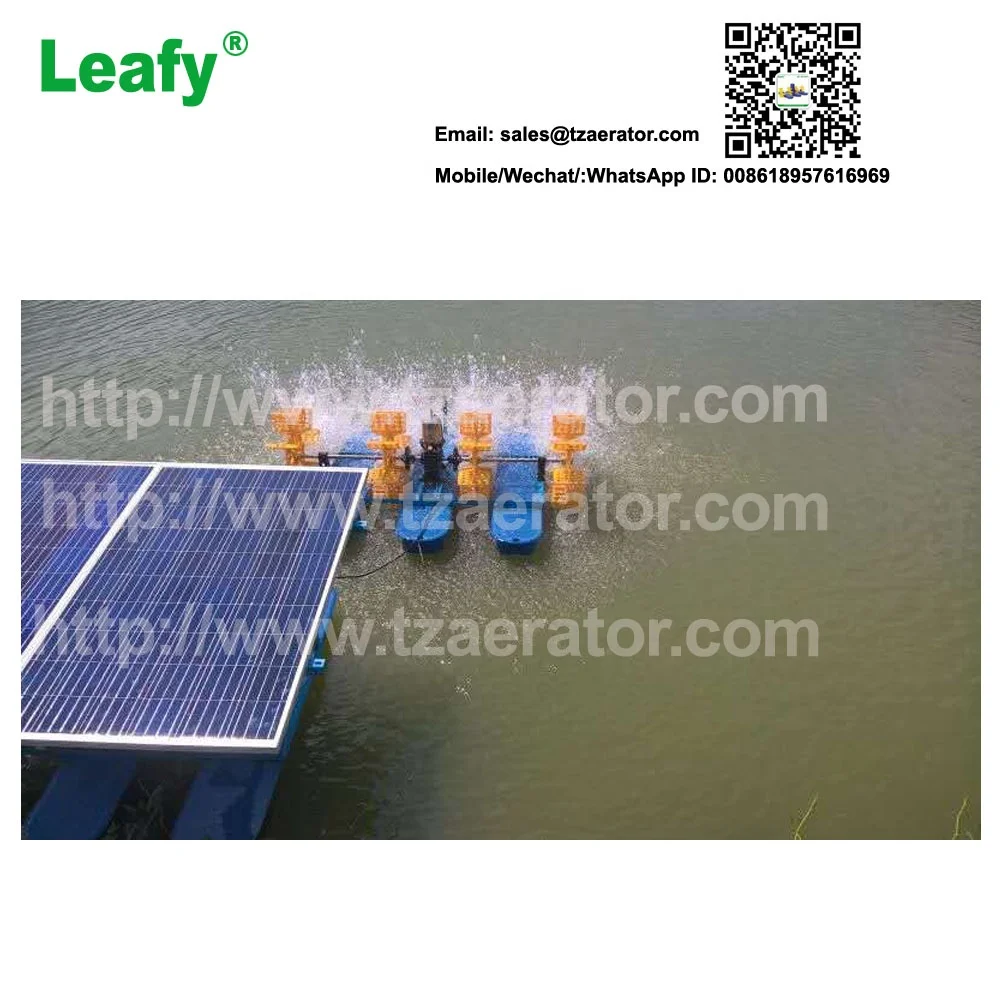 Pond aerator solar  newest model solar powered aerators 4 impellers aerator for fish pond