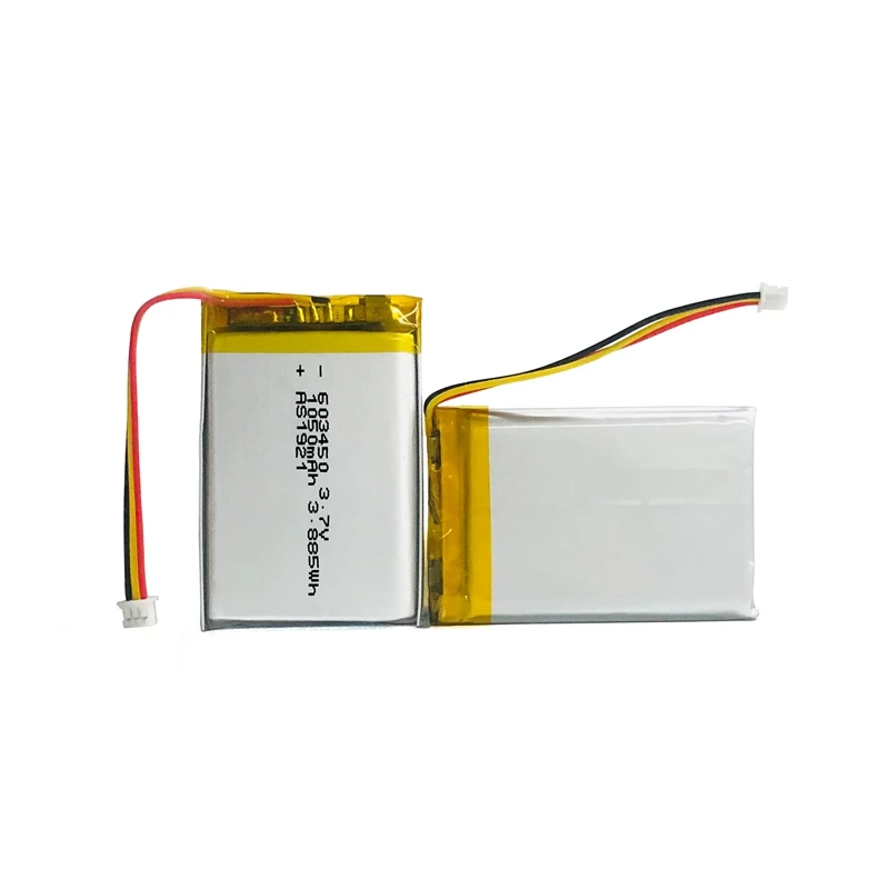 Wholesale walkie-talkie battery 603450 lipo battery 3.7V 1050mAh 1000mAh 063450 lithium ion polymer battery with PCB