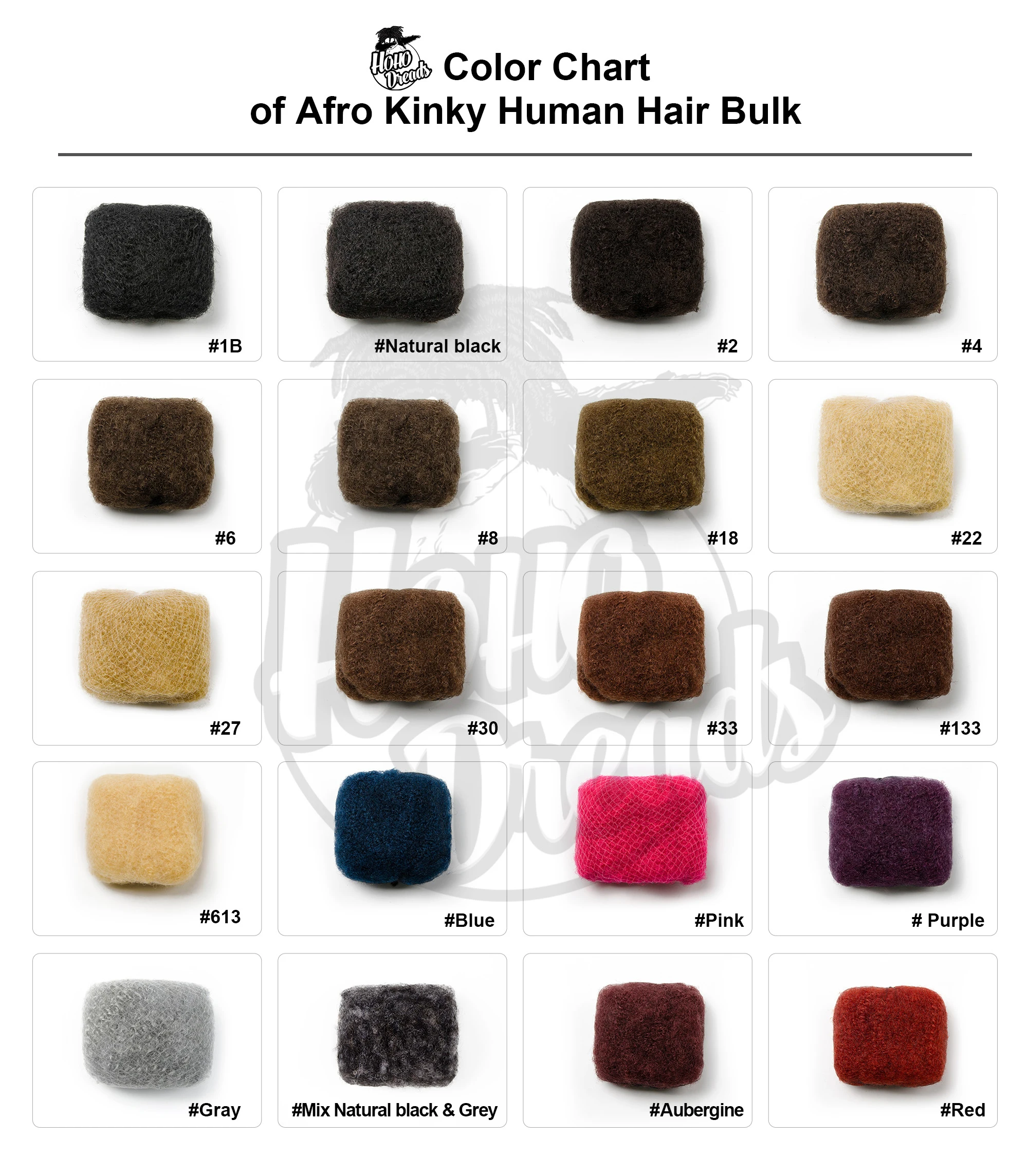 salt and pepper natural black mix gray Afro Kinkys Bulk 100% Human Virgin Hair Extension Dreadlocks Crochet Dreadlocks wholesale