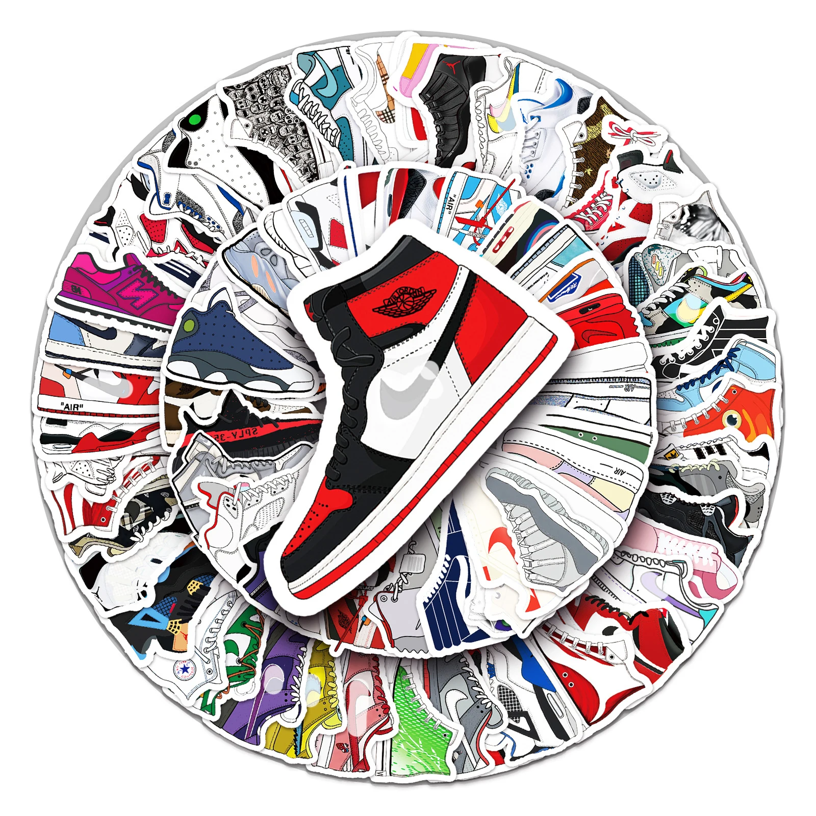 84PCS/SET High quality Decorative Waterproof basketball shoe sticker Custom Logo Cartoon Sneaker Graffiti Stickers