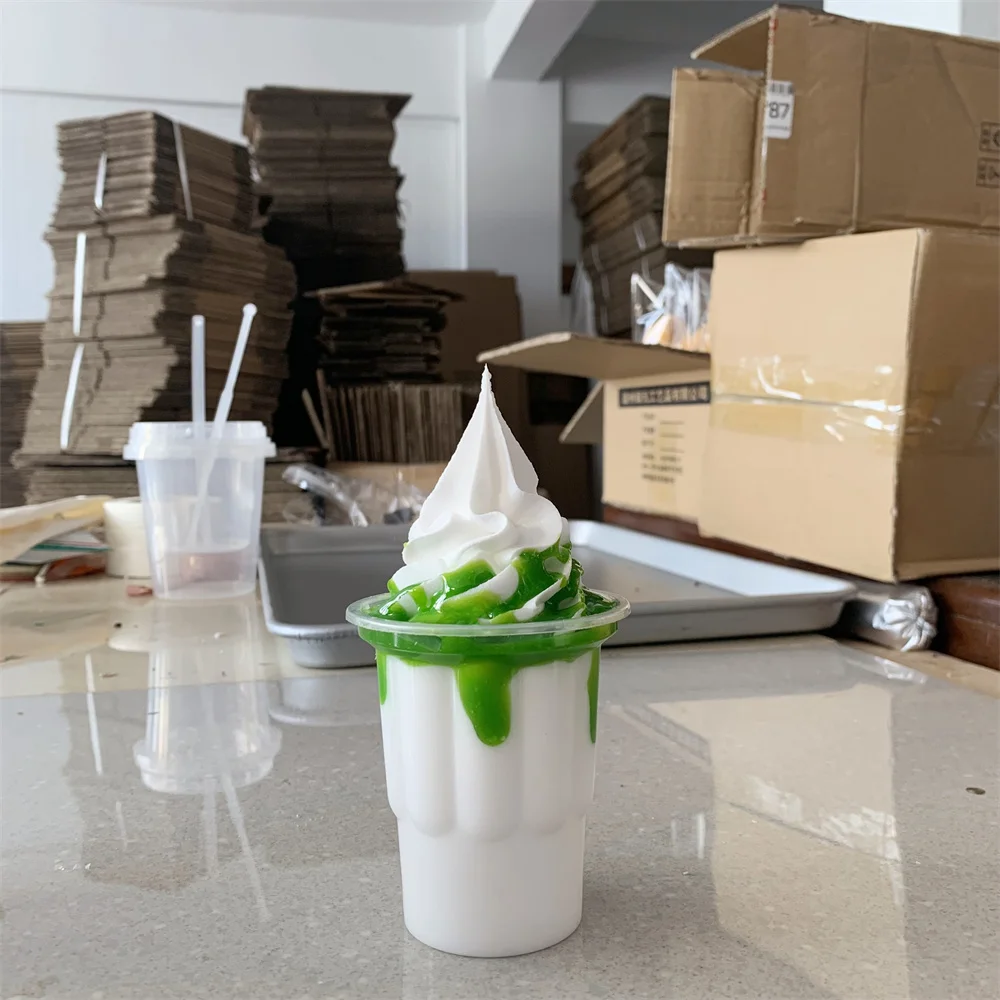 250ml Fake Sundae Jam Ice Cream Food Display Blueberry Soft Creams Strawberry Cup Chocolates Propaganda Original Cream Props