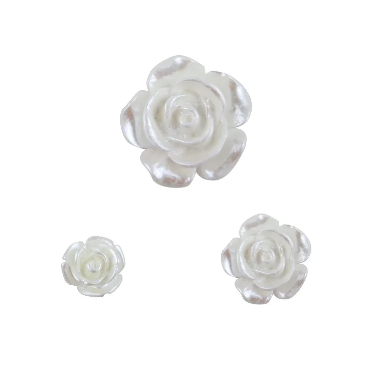 Flatback Rose Flower Resin Spacer Beads 9mm 14mm 18mm