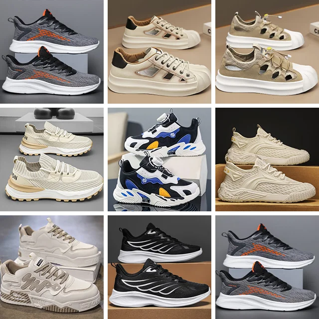 Second Hand Branded Shoes High Quality Breathable Used Stock Sports Factory Wholesale Men Shoes Sneaker Random delivery