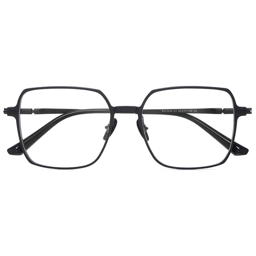 BW3004 wholesale custom unisex  aviation aluminum alloy frame with beta titanium legs optical eyewear eyeglasses frames