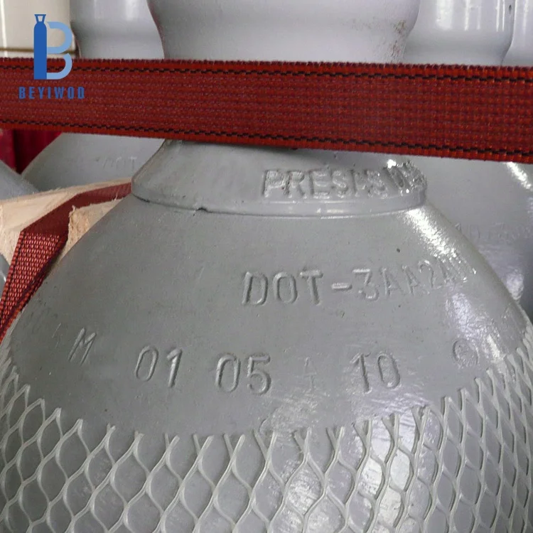 Industrial DOT UN ISO U.S.A standard 200 300 cubic foot Oxygen tank Argon Nitrogen gas cylinders with CGA540 CGA580 valve