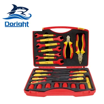Super Quality hand Electrician VDE Insulated 1000v Tool Kit set 1000v insulated metric tool kit